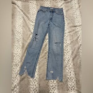 BDG Blue Ripped Straight Leg Jeans